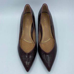 BRAND NEW Vionic Kit Josie Croc in WINE LEATHER Size 6